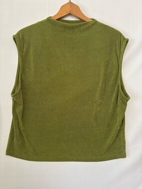 CIDER Green Sleeveless High Neck Top Size 2XL